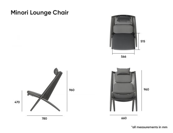 Minori Lounge Chair Dimensions